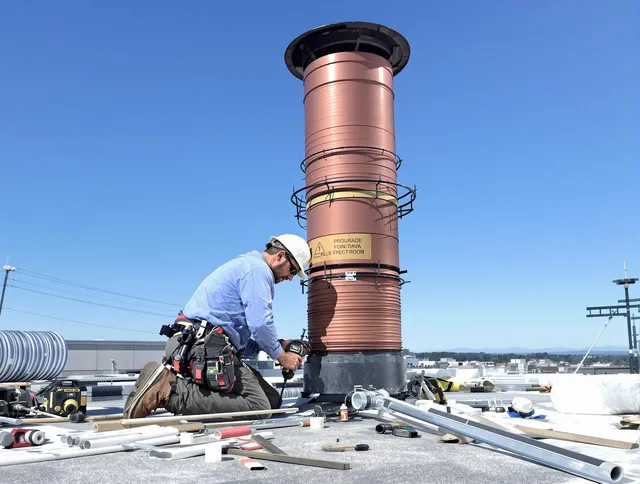 Installed chimney liner by Streetsboro Chimney Sweep in Streetsboro, OH