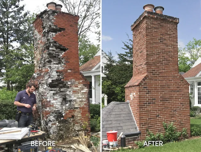 Streetsboro Chimney Sweep performing a full chimney restoration in Streetsboro, OH
