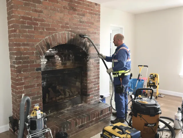 Streetsboro Chimney Sweep expert performing detailed chimney sweep in Streetsboro, OH