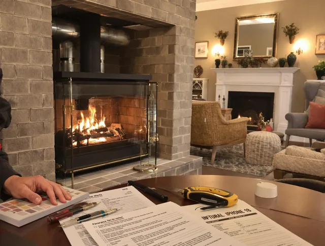 Streetsboro Chimney Sweep verifying fireplace safety measures in Streetsboro, OH
