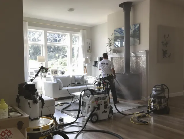 Soot removal service by Streetsboro Chimney Sweep for a fireplace in Streetsboro, OH